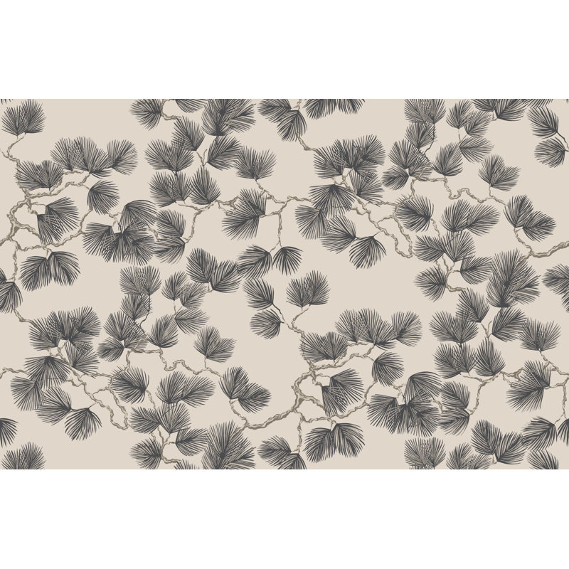 Rouleau de papier peint L 396 pi x l 20,87 po Nippon Pine, Brun