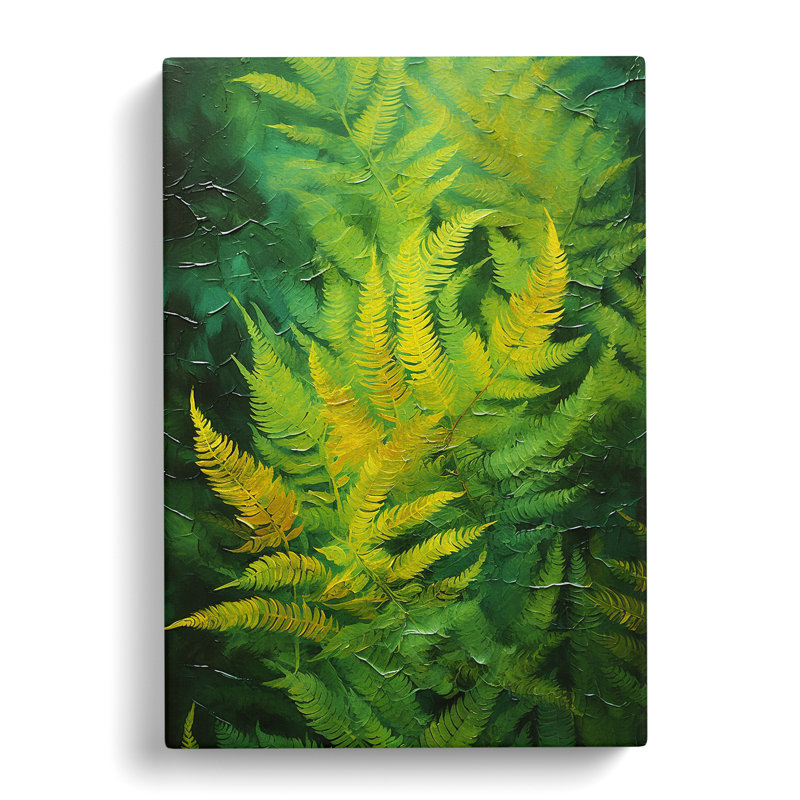 Fern Leaf Action No.2 - Wrapped Canvas Print, 50cm H x 35cm W x 3cm D