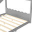Grand lit au sol avec lattes de soutien, structure de lit en bois massif, aucun sommier et ouverture-731450686