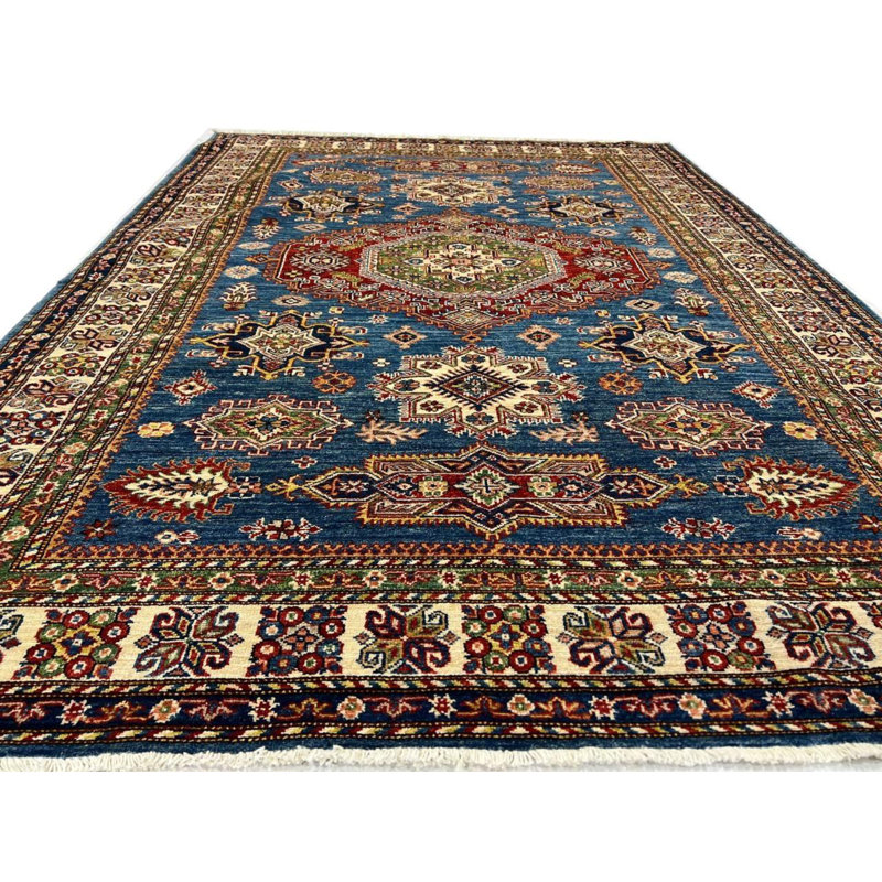 Oriental Area Rug in Light Blue