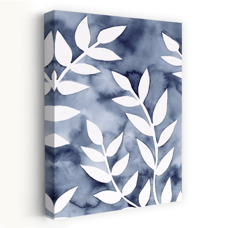Art mural contemporain abstrait marine 2, H 60 po x l 40 po