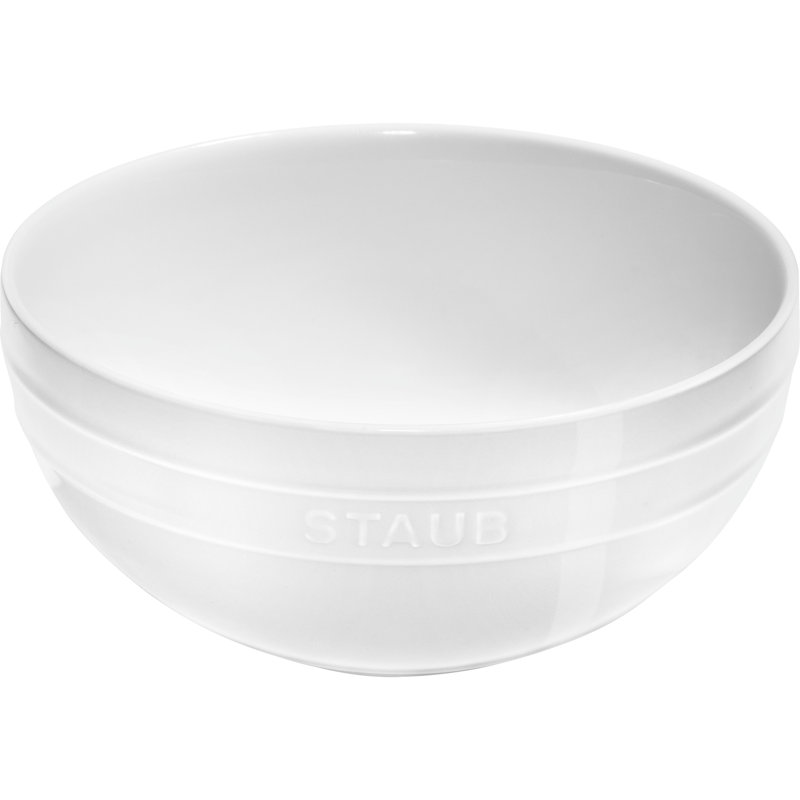Ceramic 2 Piece Nested Mixing Bowl Set, White