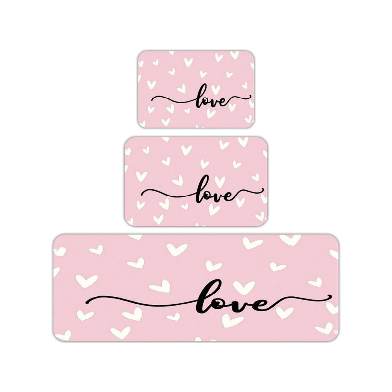 Tapis de cuisine 3 pièces LOVE