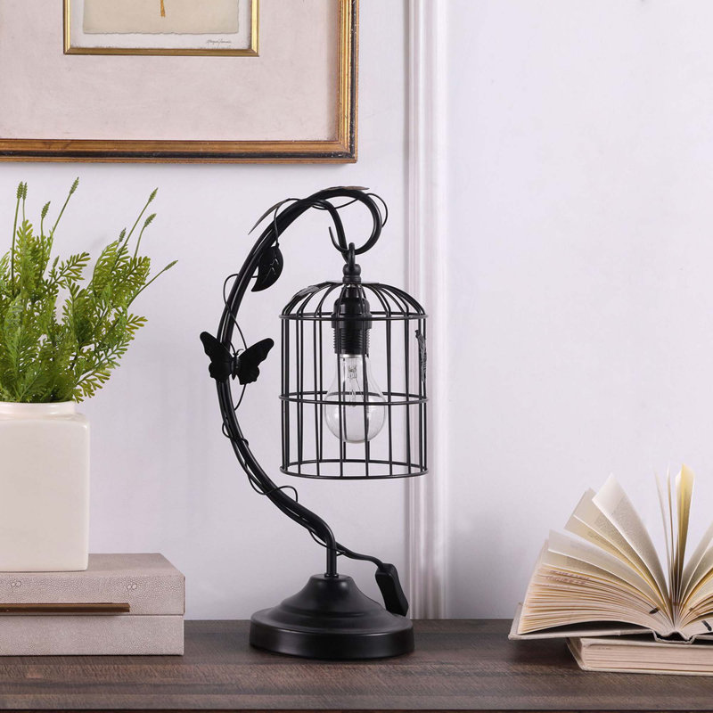 Lampe de table noire 17,5 "Aarynn