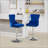 Thick Chrome Swivel Velvet Barstools, Adjustable Height