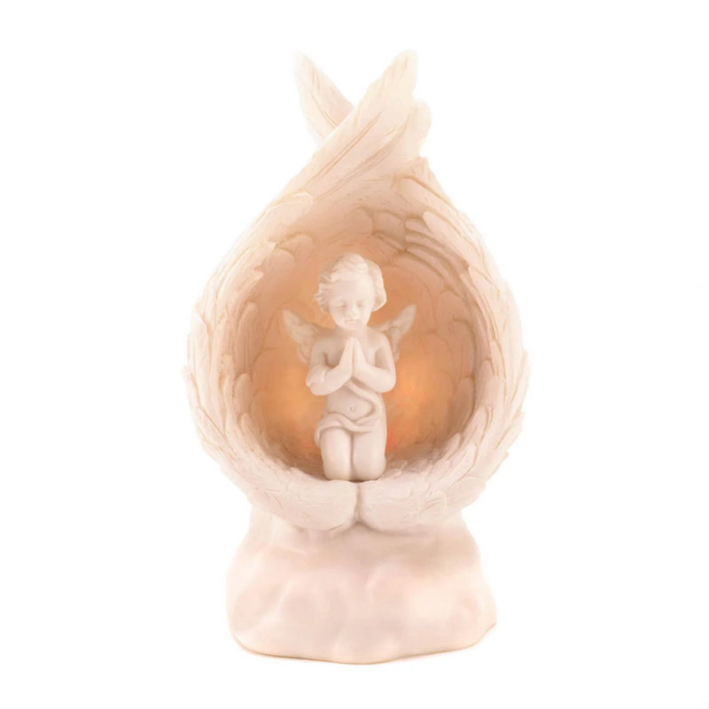 Figurine d'ange en lumière