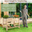 Lit de jardin surélevé avec tablette et doublure en bois sur pied Eloy