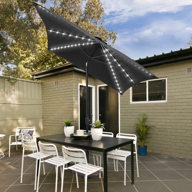 Parasol de 120 po Dorain, Noir