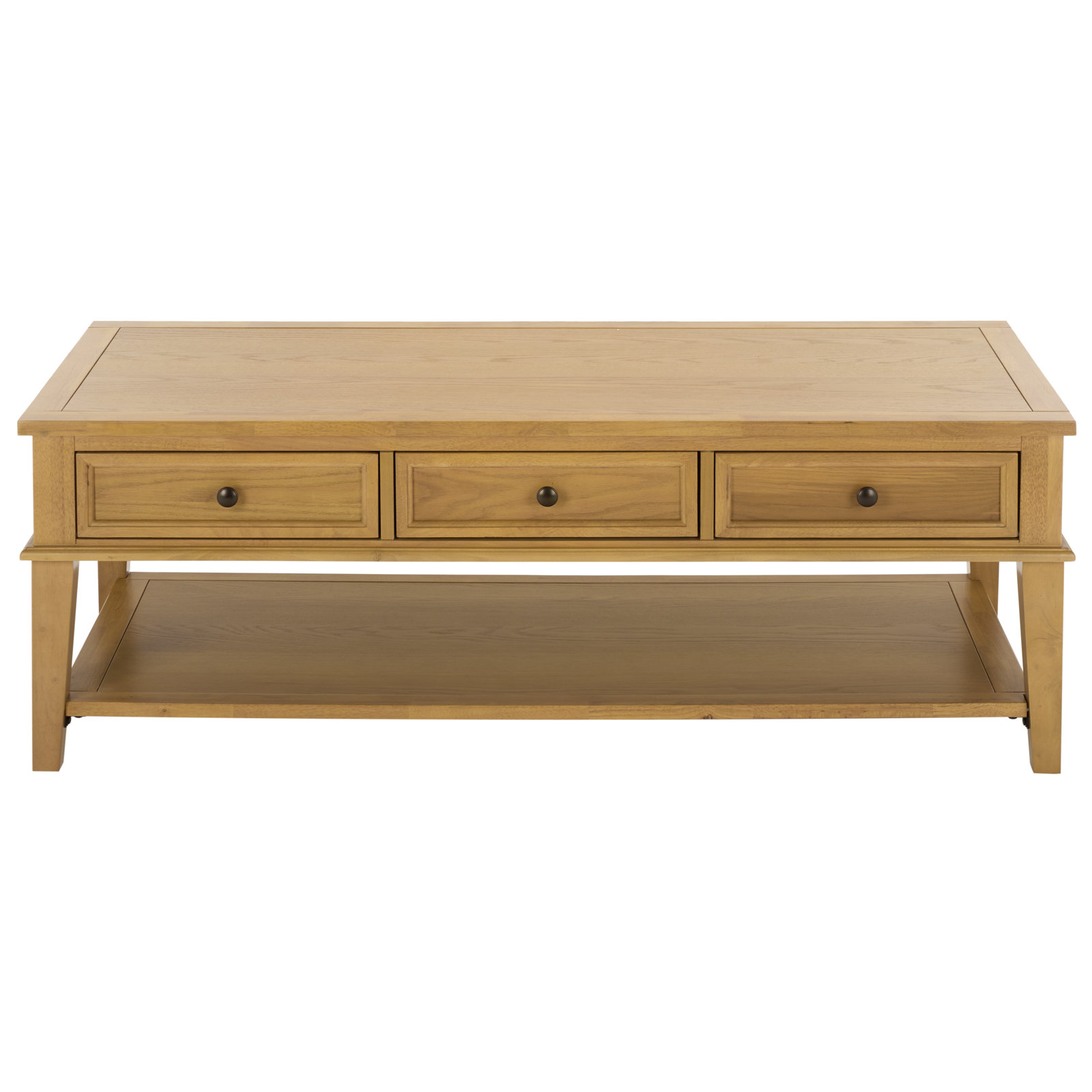 Samira Single Coffee Table with Storage, Natural