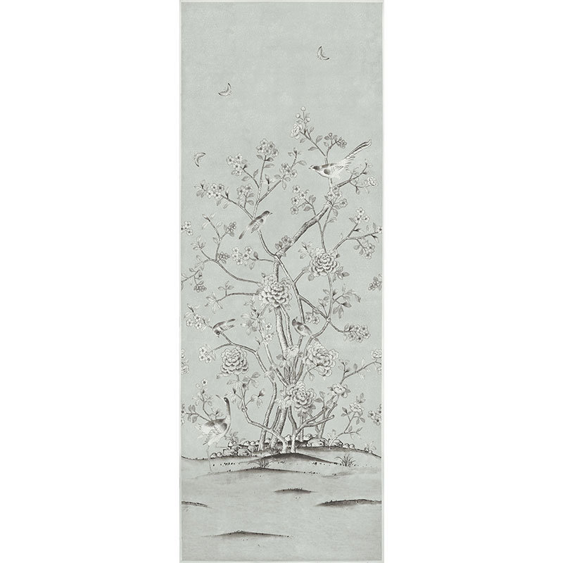 Tissu chinois Schumacher x Mary McDonald, Grisaille