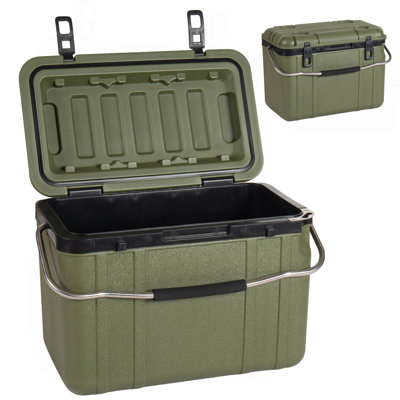 25 Quart Green Cooler, Ultra-Light Insulated Ice Chest – Heavy-Duty Hard Shell Cooler with 5-7Days Ice Retention for Camping, Tailgating, Job Site & Outdoor Adventures