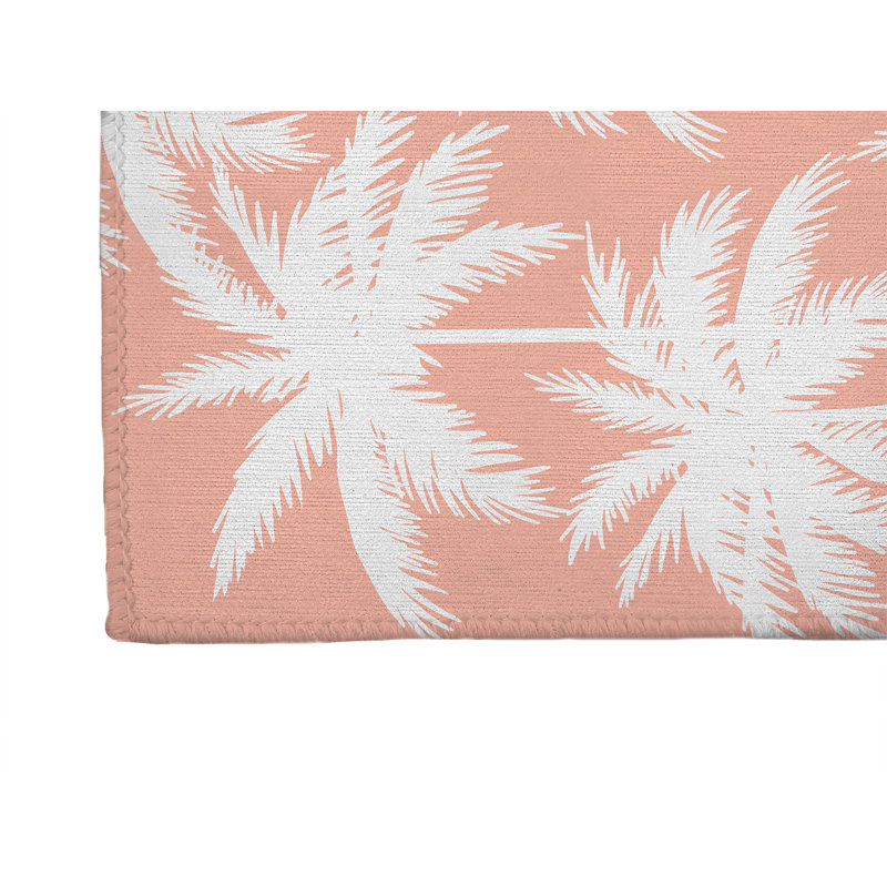Tapis de cuisine Palm, Rectangle 4pi x 6 pi, Corail