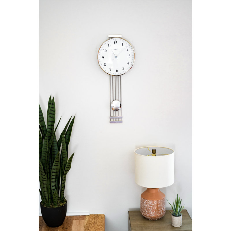 Highbury Metal Wall Clock, Silver