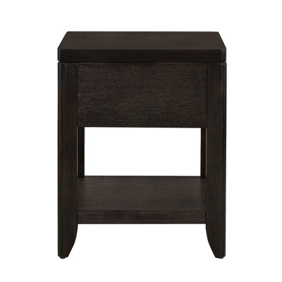 24X20x25" End Table With Drawer And Storage Shelf, Brown Unit Gorgeous Handy