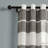 Textured Stripe Sheer Sheer Curtain Pair-488667124