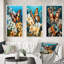 Gracious Brown Butterfly On Orchids Retro - Animals Butterfly Art Set Of 3 Pieces-943871795-943871806