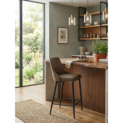 Tabouret en similicuir Rocha