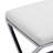 Faux Leather Pollman Iron Vanity Stool Chrome X-Shaped Metal Legs-863020967
