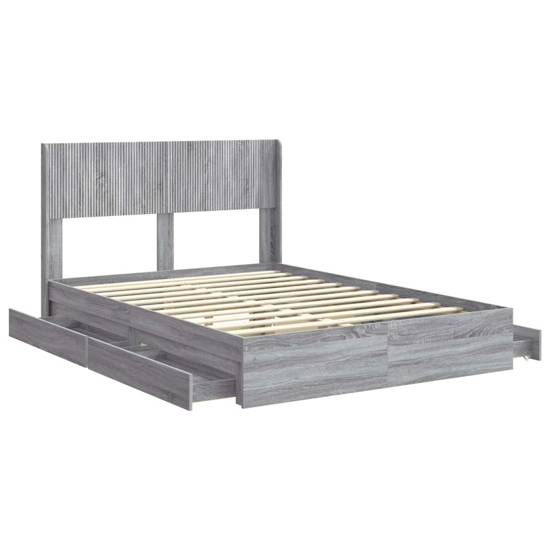 Bed, Kingsize (5'), Grey Sonoma