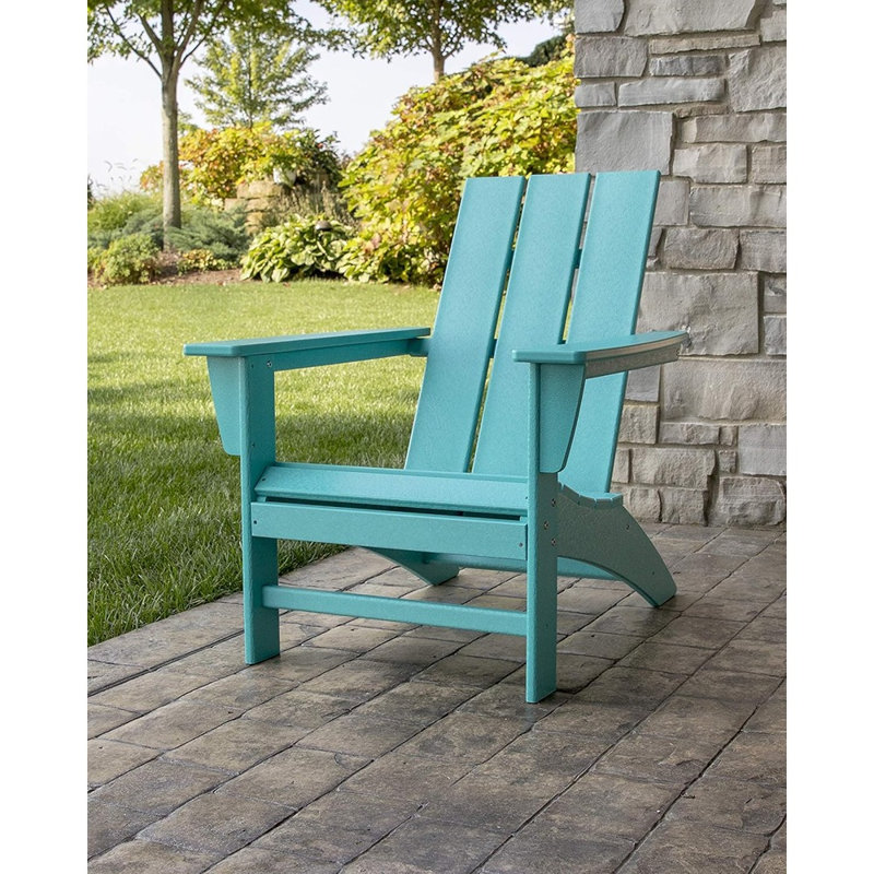 Chaise Adirondack moderne Polywood Ad420ma, acajou