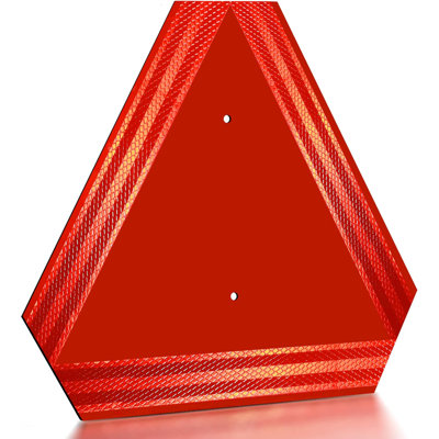 Panneau de sécurité triangulaire très visible en aluminium H 16 po x l 14 po