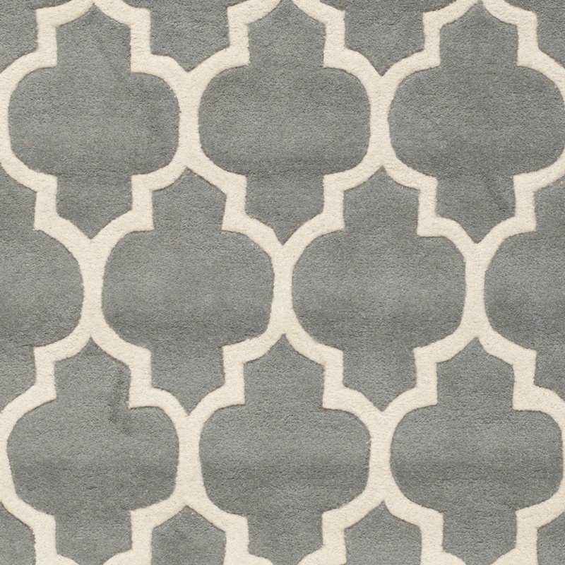 Tapis en laine touffeté à la main Carolene, Tapis de couloir 2 pi 3 po x 7 pi