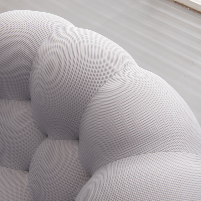 Canapé moderne de plancher à bulles 46,9 po, fauteuil simple Modern, Gris