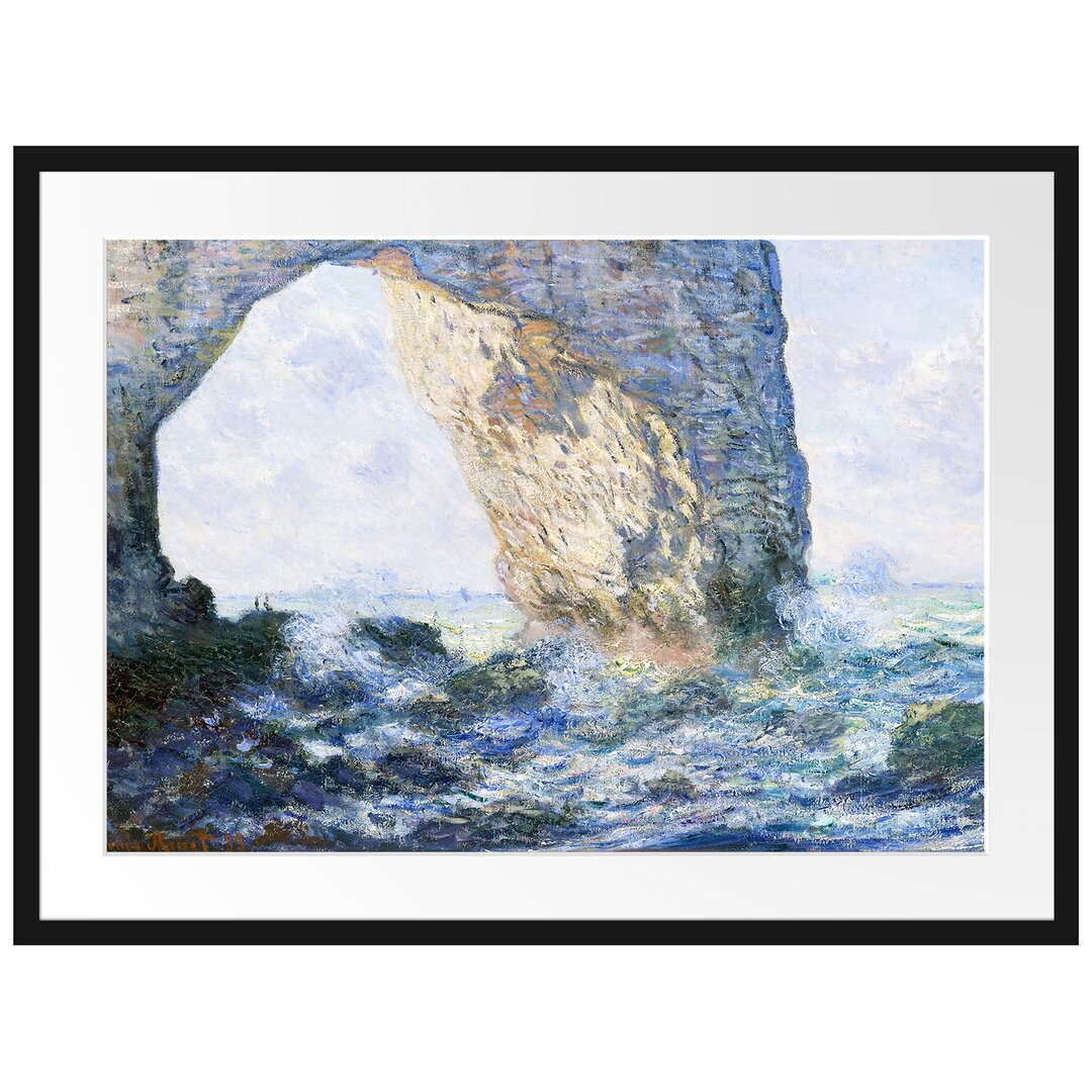 Claude Monet - Das Manneporte Bei Etretat - Im Bilderrahmen Mit Galerie-Passepartout