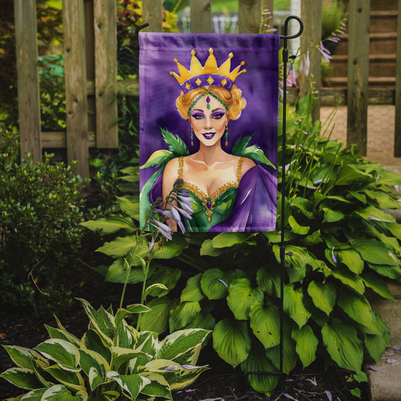 Double Sided 15.5'' H x 11.25'' W Polyester Mardi Gras Garden Flag