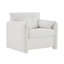 Canapé moderne, canapé confortable en chenille rembourré avec une éponge haute résilience et des pieds robustes pour le salon, la chambre à coucher et le bureau, blanc ivoire