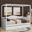 Lit de jour à baldaquin simple avec lit gigogne Tenyia-226234360