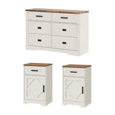 Ensemble de commode et de table de chevet Glenford Farmhouse