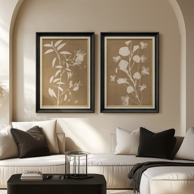 Ensemble de 2 œuvres d'art encadrées de qualité supérieure sur toile de qualité supérieure avec cadre de 26 po x 36 po