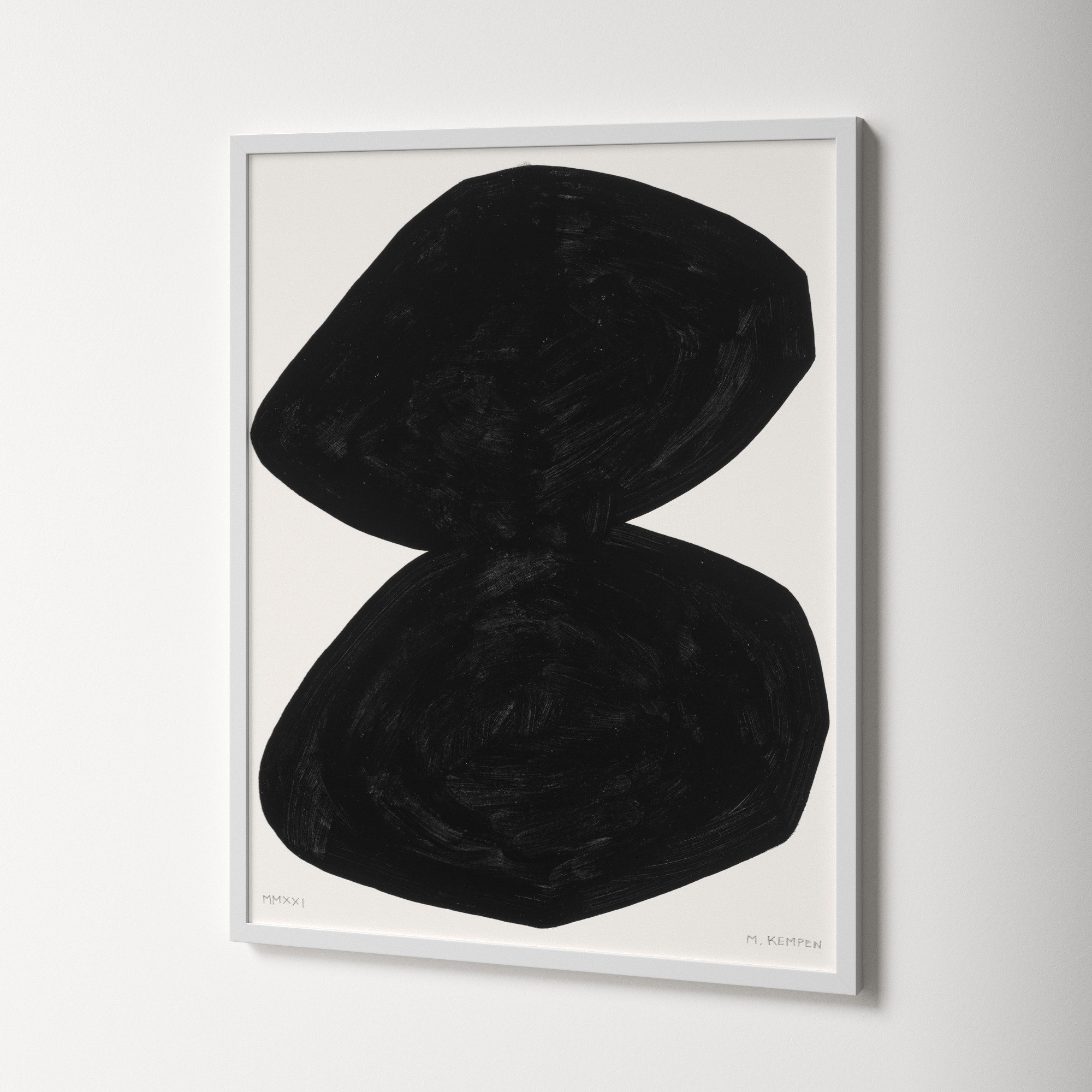 Module On White 2 by Michael Kempen, White, 38" H x 30" W x 1.25" D