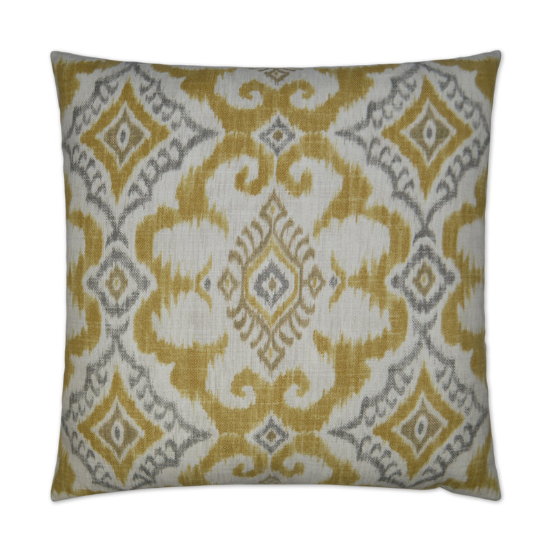 Kantha Ikat Reversible Throw Pillow, 24"H x 24"W