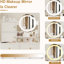 Meuble-lavabo blanc avec miroir et lumières