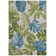 Leaves Turquoise/Green Indoor/Outdoor Rug