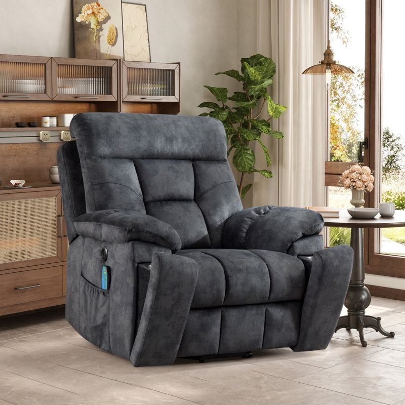 Fauteuil inclinable Microfiber, Microfibre gris foncé