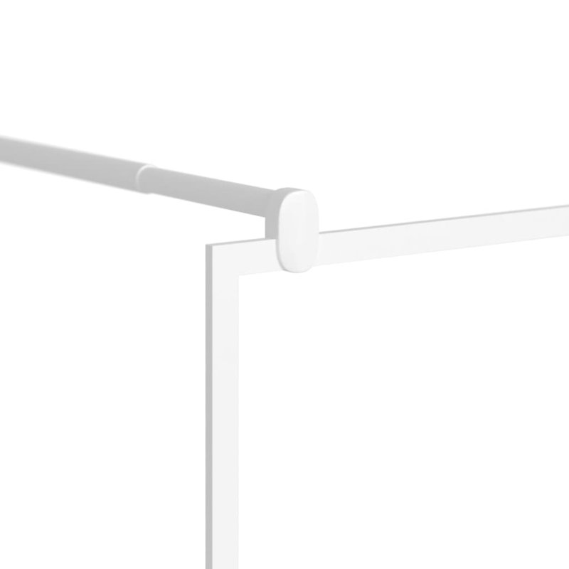 VidaXL Walk-in Shower Enclosure Bathroom Wall Panel Shower Screen ESG Glass, 31.5" x 76.8", White
