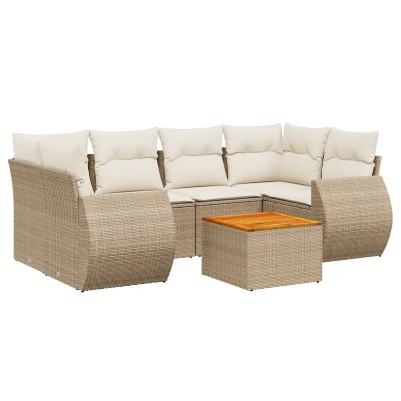 Vidaxl Garden Sofa Set Beige, Cream White