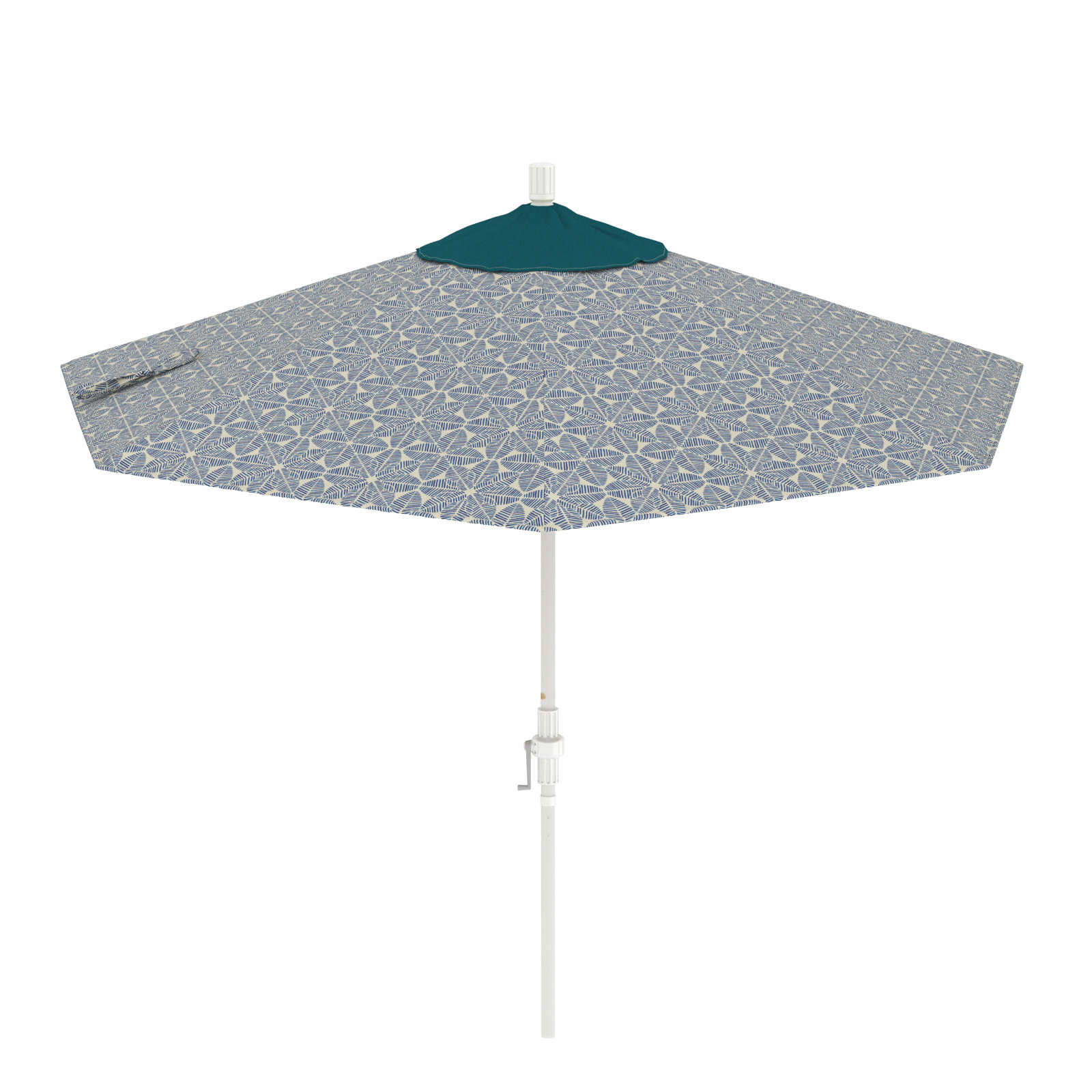 Santana 108'' Outdoor Umbrella, Palmetto Azure - Pacifica Premium