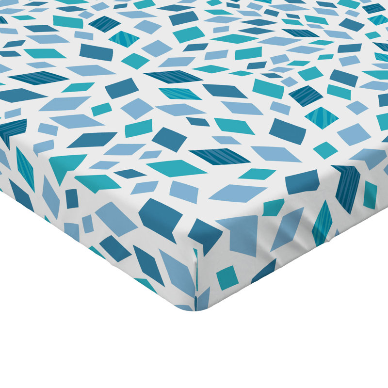 Drap-housse Ambesonne, paquet de 2, Bleu ardoise / turquoise abstrait, Drap-housse de taille très grand