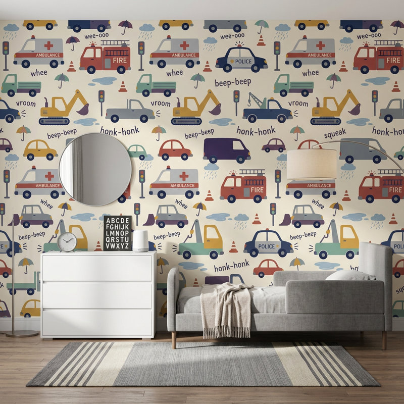 Papier peint amovible pour enfants, Non tissé, 200 po x 120 po