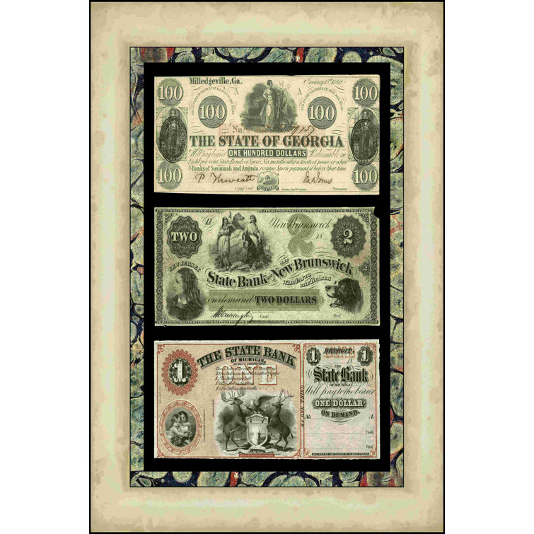 Money I - Wrapped Canvas Print Trinx Size: 18 H x 12 W x 1.25 D