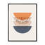 «Abstract Sun and Moon Geometrics in Blue and Orange», impression sur toile-59767475-59536536