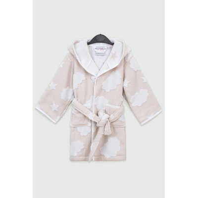 Cotton Above Knee Bathrobe with Pockets and Hood