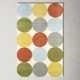 Glory Polka Dots Handmade Tufted Wool Green/Gray/Orange Area Rug