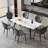 Modern Dining Chair Diamond Leather With Wooden And Metal Frame(Set of 2)-1822005961-1822005959