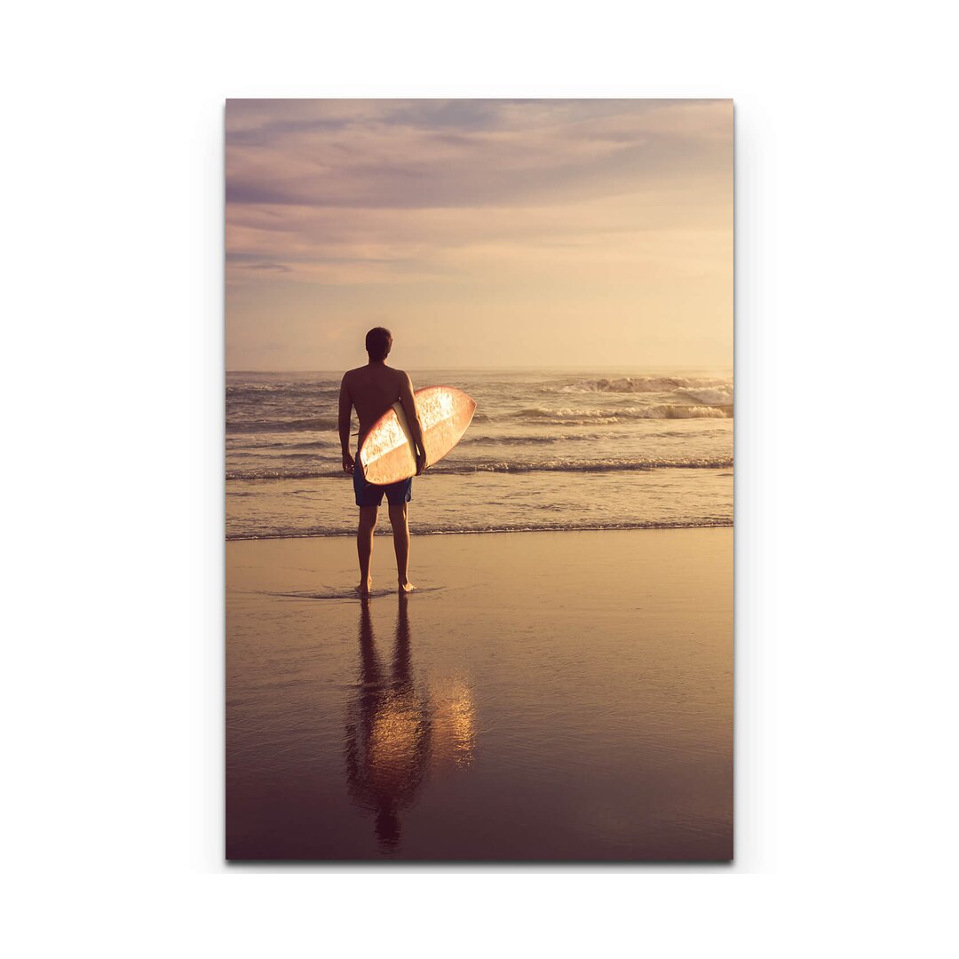 Leinwandbild Surfer am Strand