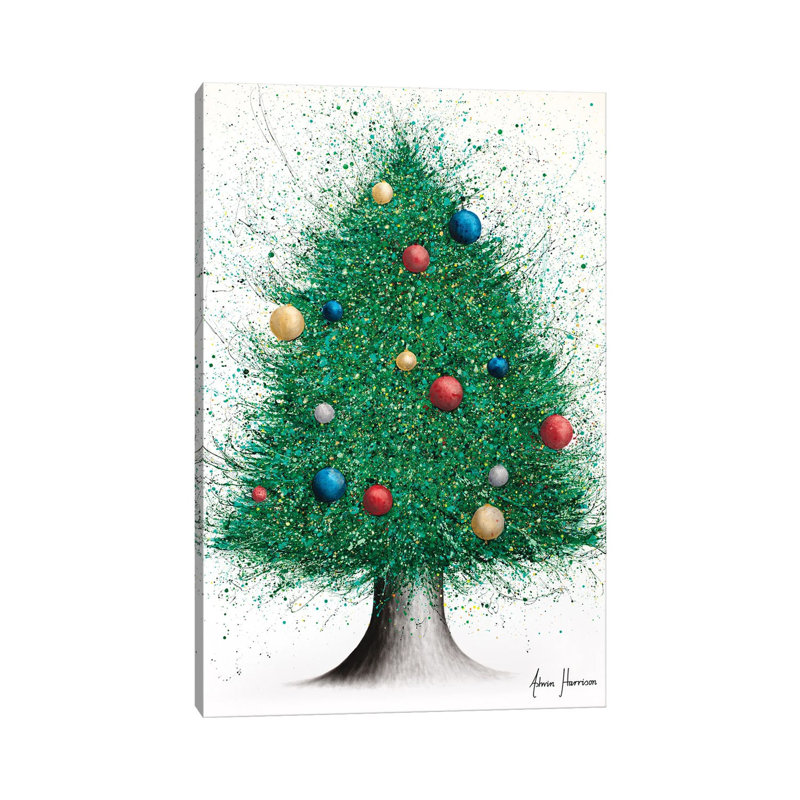 Christmas Tree by Ashvin Harrison - Print on Canvas, 20.32 cm H x 30.48 cm W, Wrapped Canvas